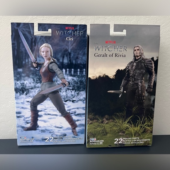 The Witcher Ciri and Geralt of Rivia Action Figures by Mcfarlane Toys - Picture 2 of 2